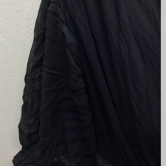 BCBG Empire Mini Dress Black Jersey 4 Loose fit V-Neck - Picture 5 of 11